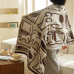 serviette bain coton dessin animé ours lapins séchage rapide moderne douce enfant toilettage grise