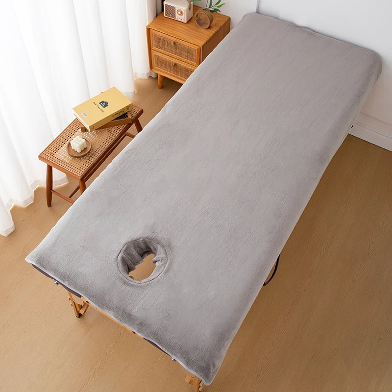 couverture massage bleu marine uni douce taille 180x80cm moderne confortable tranchant cou inclusion