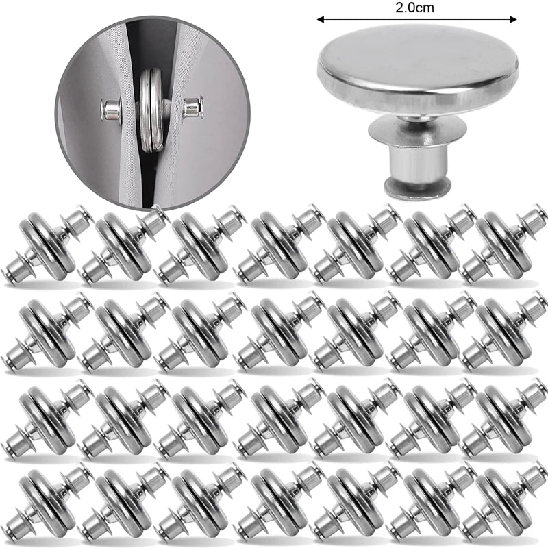 aimants magnétiques argentés modernes rideaux 17mm 20mm 25mm métal lisse chambre coucher