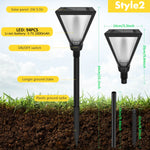 lampe solaire décorative triangle noir effet flamme moderne extérieure autoinstallation led ip65