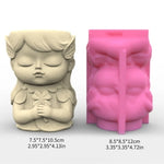 cache pot silicone forme figurine personnages accessoires floraux rose beige vert mignon decoratif