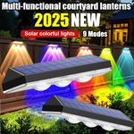 lanterne solaire moderne cour ip65 résistante intempéries rgb led noir gris blanc