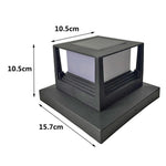 lampe solaire extérieure post bois moderne minimaliste noir bronze jaune led