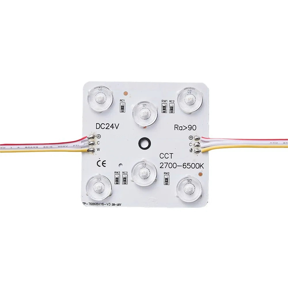 plaque led blanc circuits imprimés diodes modernes connecteurs électriques 24v ccs dimmable
