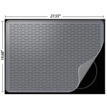 tapis protection silicone chauffe gris rayures moderne adhésif cuisine comptoir 27.55x19.68 inches