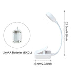 lampe lecture led portable clipser piles réglable continu blanc moderne veilleuse