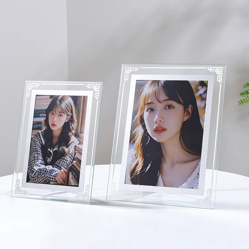 cadre photo acrylique transparent moderne maison décoration murale table simple