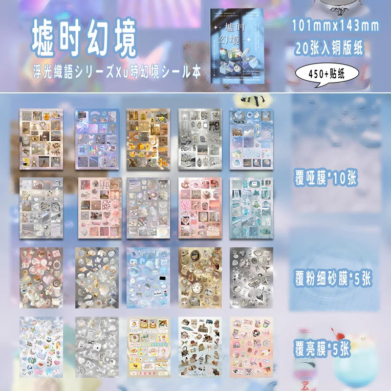 sticker vintage japon abstrait animal coeur papillon montre décoration bricolage scrapbooking 20 pièces