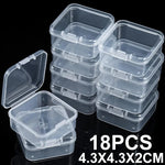 boîtes rangement transparentes pratiques modernes clips fermeture portables anti poussière multi usages petits objets