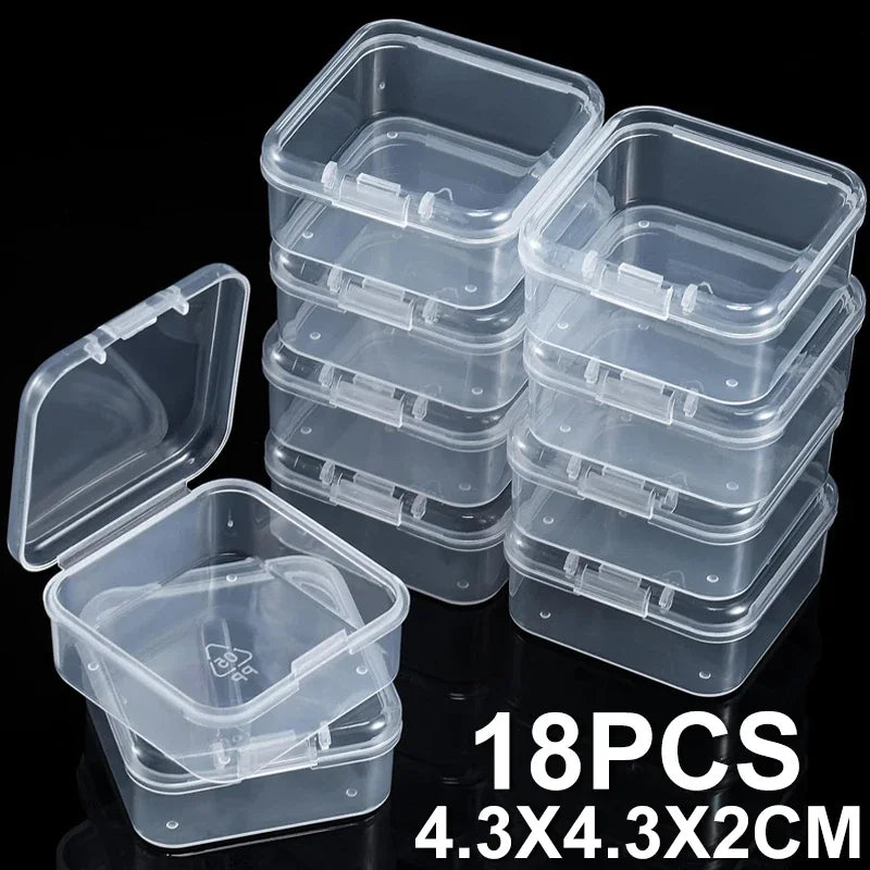 boîtes rangement transparentes pratiques modernes clips fermeture portables anti poussière multi usages petits objets