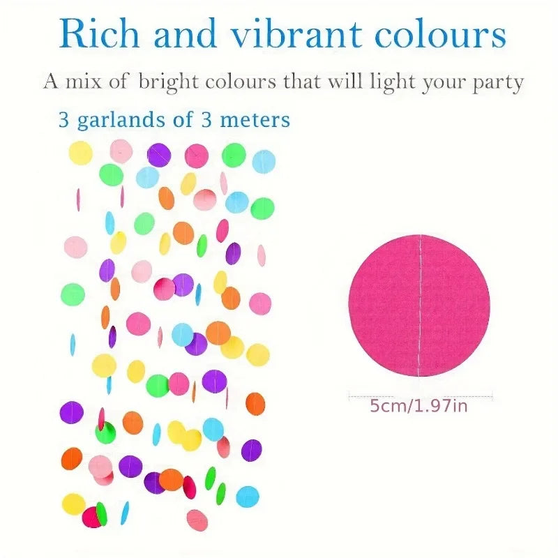 guirlande festif anniversaire couleurs joyeux anniversaire lettres disques papier ballons gâteau bougies cupcakes