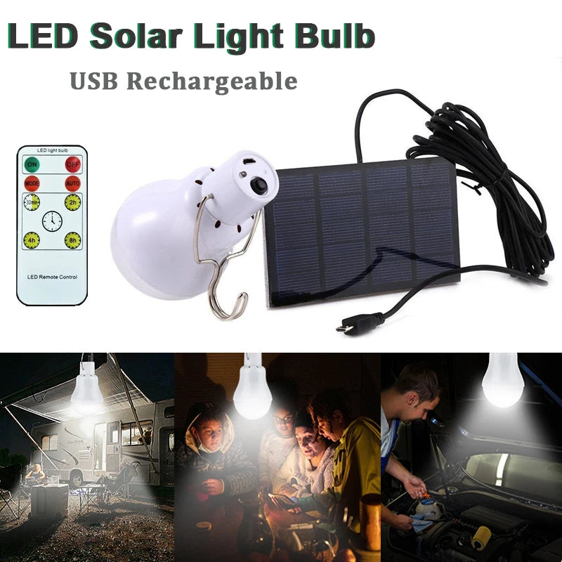 ampoule led solaire rechargeable usb blanc moderne ip55 étanche télécommande