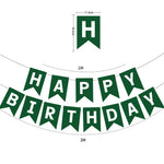 guirlande fanions happy birthday bleu rose noir gris vert turquois festif anniversaire enfant mariage
