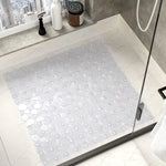 tapis salle bain douche galets antidérapant motifs ronds drainage ventouses moderne minimaliste