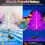 lumières solaires fibre optique contemporaines violet bleu rouge blanc vert jaune extérieures vacances jardinables