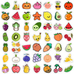 sticker adhésif fruit dessin animé multi couleur waterproof vinyl 6cm adultes adolescents scrapbooking portable