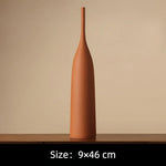 vase decoratif porcelaine moderne minimaliste couleur beige marron brun rouille blanc noir gris