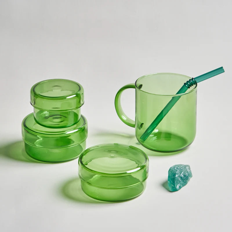 boîtes bijoux verre transparentes modernes différentes couleurs anneaux boucles d'oreilles.storage container with lid