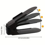 support chaussures pliable noir clips moderne niveaux ajustement 20 pièces organisateur placard