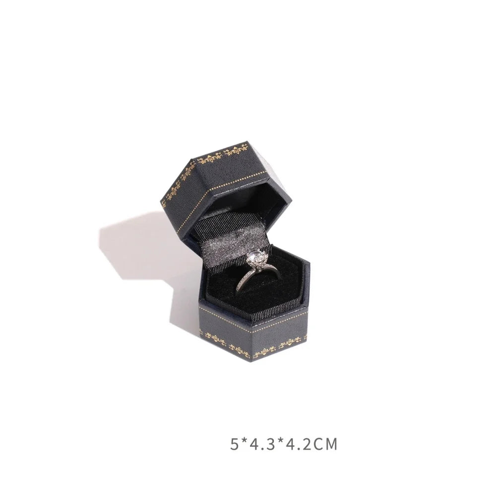 boîte bijoux verte stockage bijoux réutilisable ornement doré velours noir classique élégante capacitaire anneaux