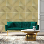 panneaux decoratifs modernes 3d or geometriques 9mm brillants stickers murailles chambre mariage