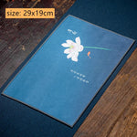 serviettes table bleu vert fleurs oiseaux paysages traditionnelles élégantes absorbantes coton thermiques
