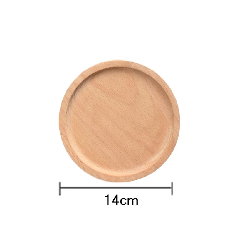 assiettes bois naturel minimaliste rustique round service fruits desserts facile nettoyage occasionnel