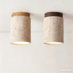 lampe moderne pierre bois texturée beige brun clair 3000k 4000k 6000k interrupteur bouton