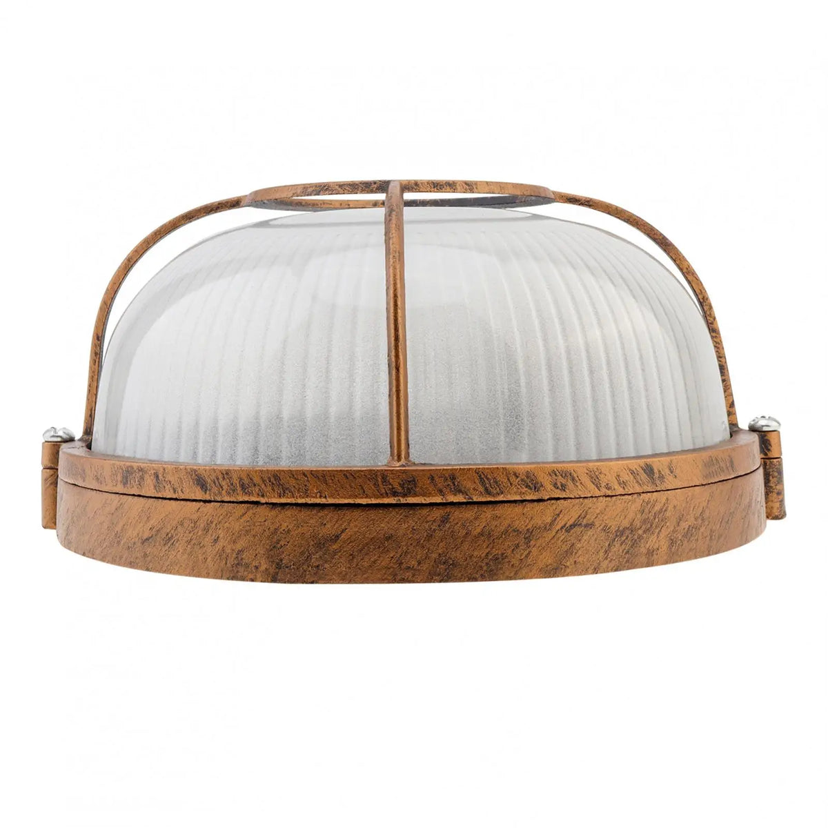 lampe vintage marron clair rayures vertes blanc translucide rustique