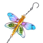 colibris libellules suspendus transparents métal verre peint oiseaux décoratifs cloches chaînes motifs floraux