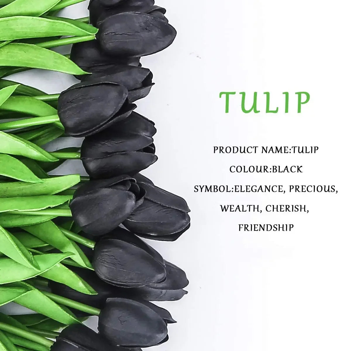 décoration mariage tulipe artificielle noire moderne intérieur 20 pièces bricolage événement