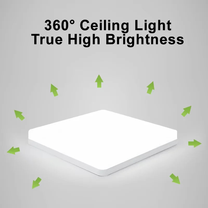 lampe carrée moderne blanc mat led clips facile 2000 8200 lumens 90 260v