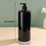flacons cosmétiques pompe blanc noir moderne minimaliste 24cm 8.3cm rechargeable 1000ml
