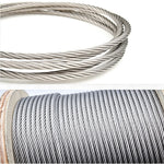 câble acier flexible gris métallisé torsadé suspension rideaux éclairage décoration industrielle