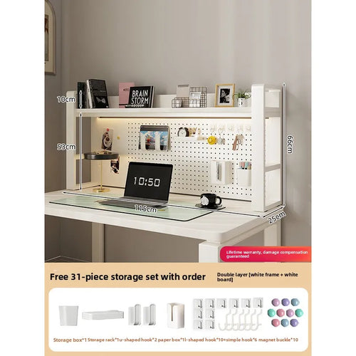 étagère murale métal panneau perforé rangement bois blanc noir moderne robuste
