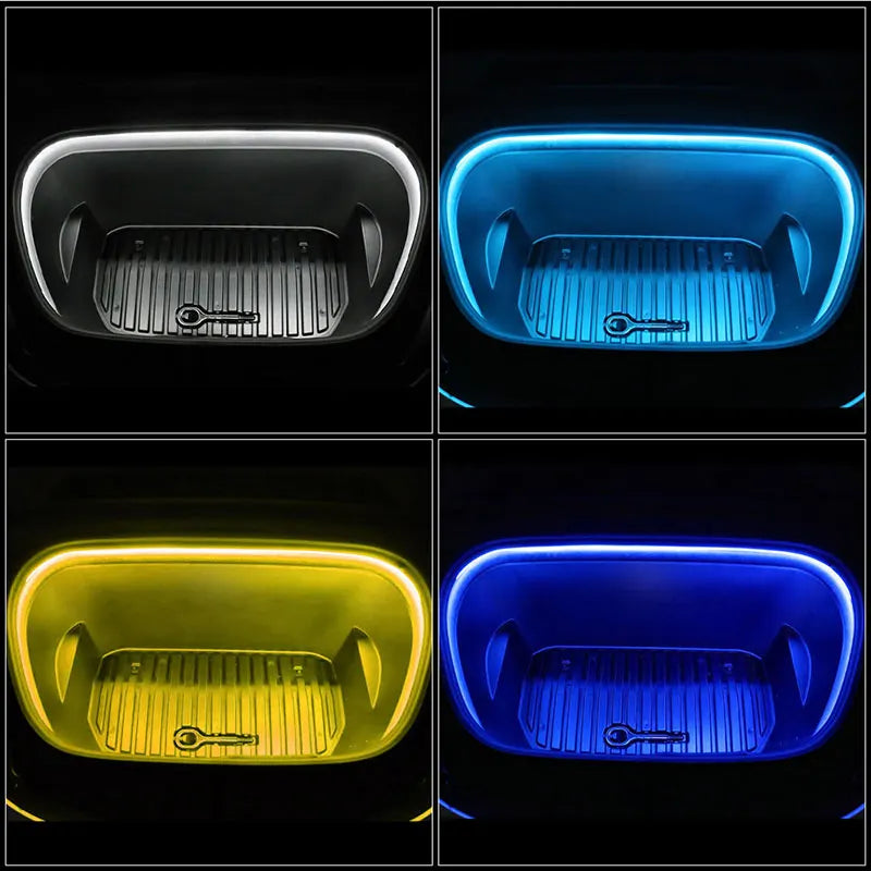Installation de la bande LED étanche dans un coffre avant de Tesla