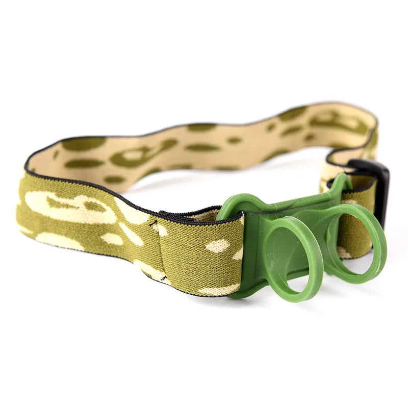bandeau militaire camouflage support lunettes vert olive noir réglable headband tactique