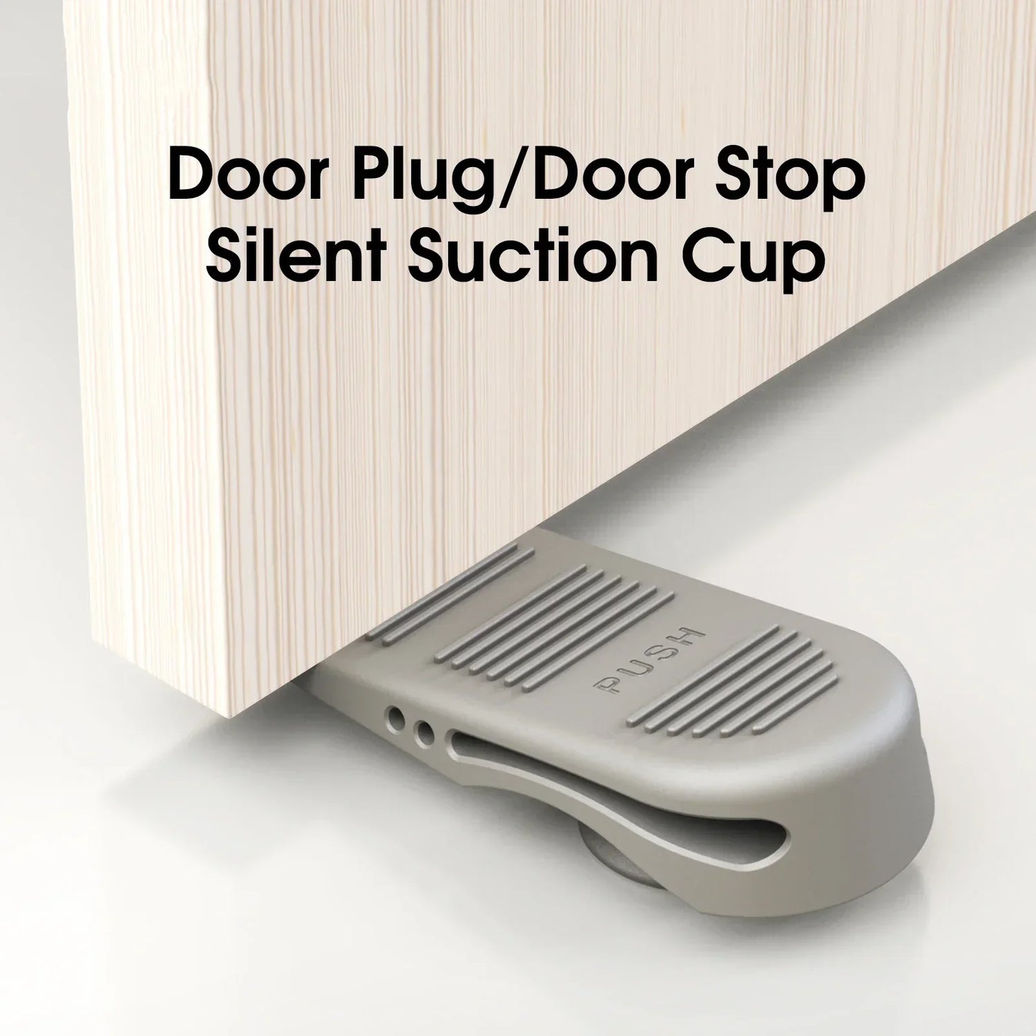 Cale de porte en silicone noir antidérapante pour intérieur