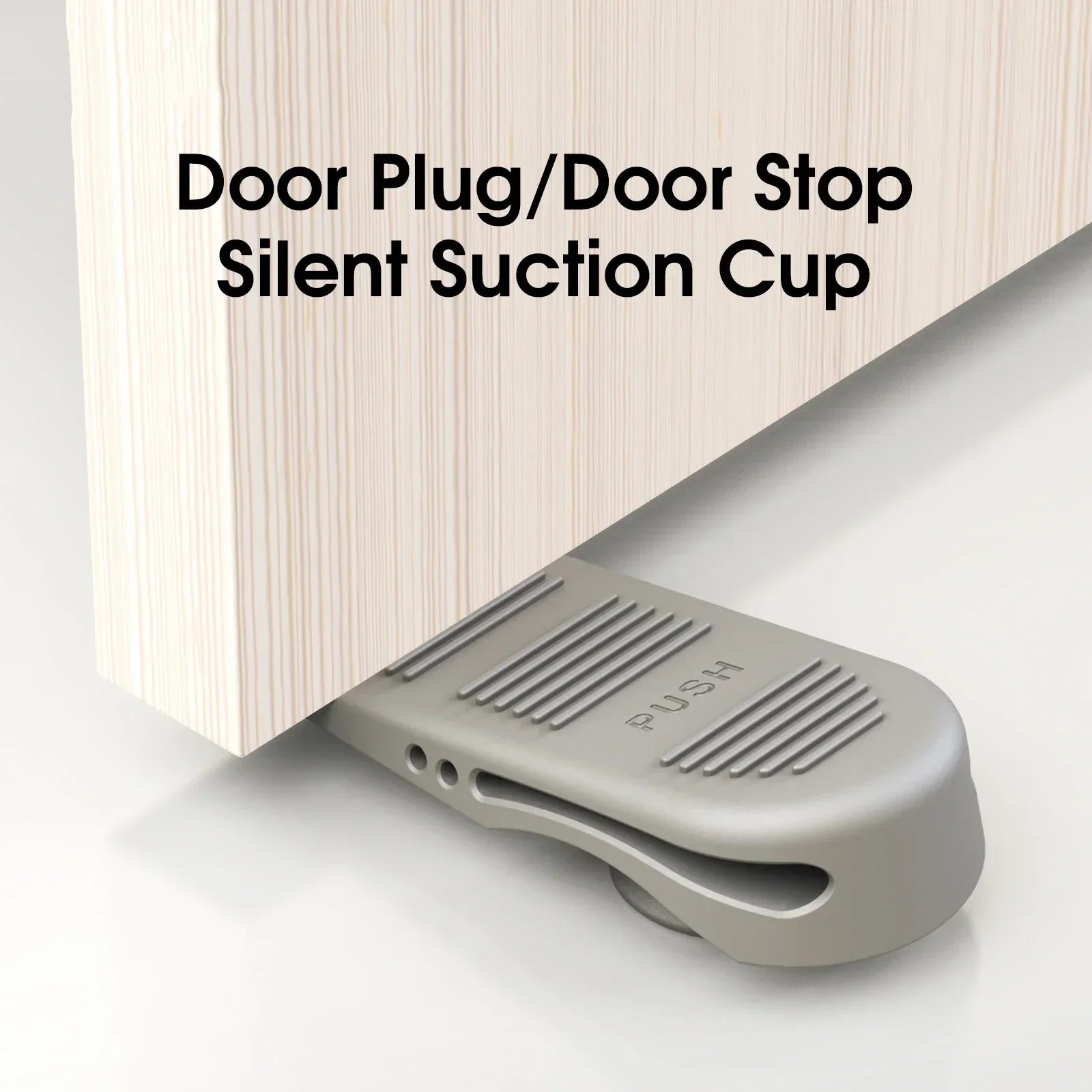 Cale de porte en silicone noir antidérapante pour intérieur