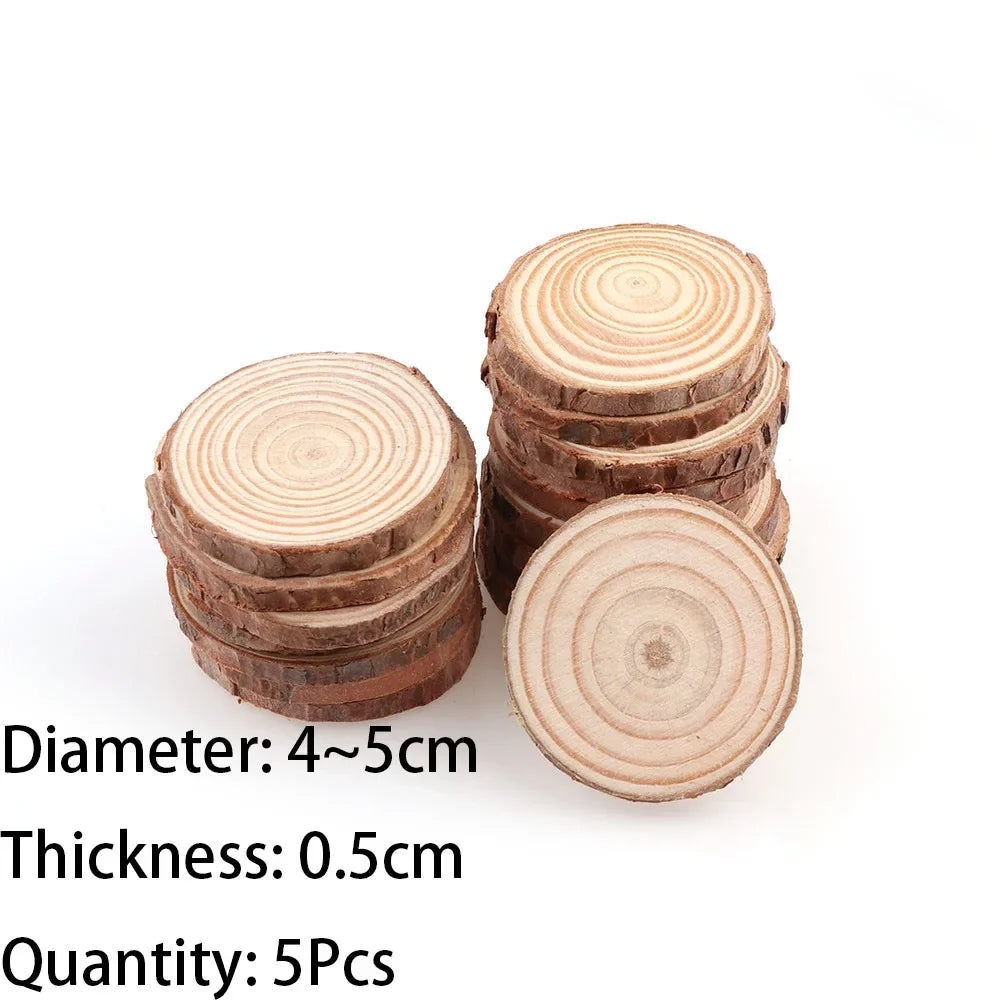 tranches bois naturel marron clair décoration peinture 16cm diamètre rustic artisanal