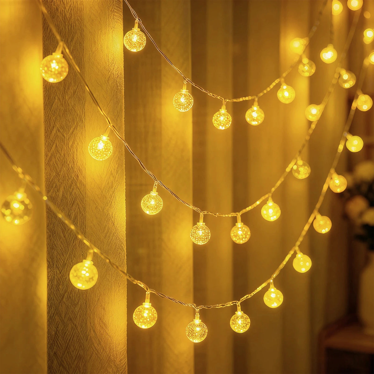 guirlande lumineuse 10 20 40 80 leds translucides blanc multicolore moderne noël chambreextérieur