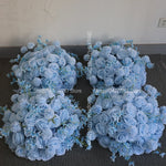 bouquet artificiel moderne roses bleu clair fleurs artificielles mariage décoration événementextérieur