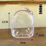 sac main transparent moderne cordon serrage noir vert rose violet minimaliste
