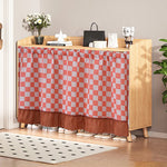 rideau court fenêtre carreaux rustique classique cuisine maison ferme motif rétro