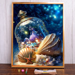 kit broderie point croix motifs floraux peinture artisanale toile coton multicolore moderne éléments cadre