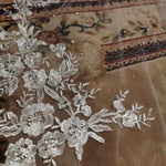 voile mariée blanc broderie florale élégant classique translucide unique personnalisation vintage appliques peigne