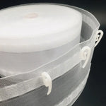 rideau poche transparent plis tissu maille texture gaufrée moderne maison