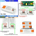 alimentation led 12v 12w 18w 24w 36w 60w 120w 1a 2a 3a 5a 10a