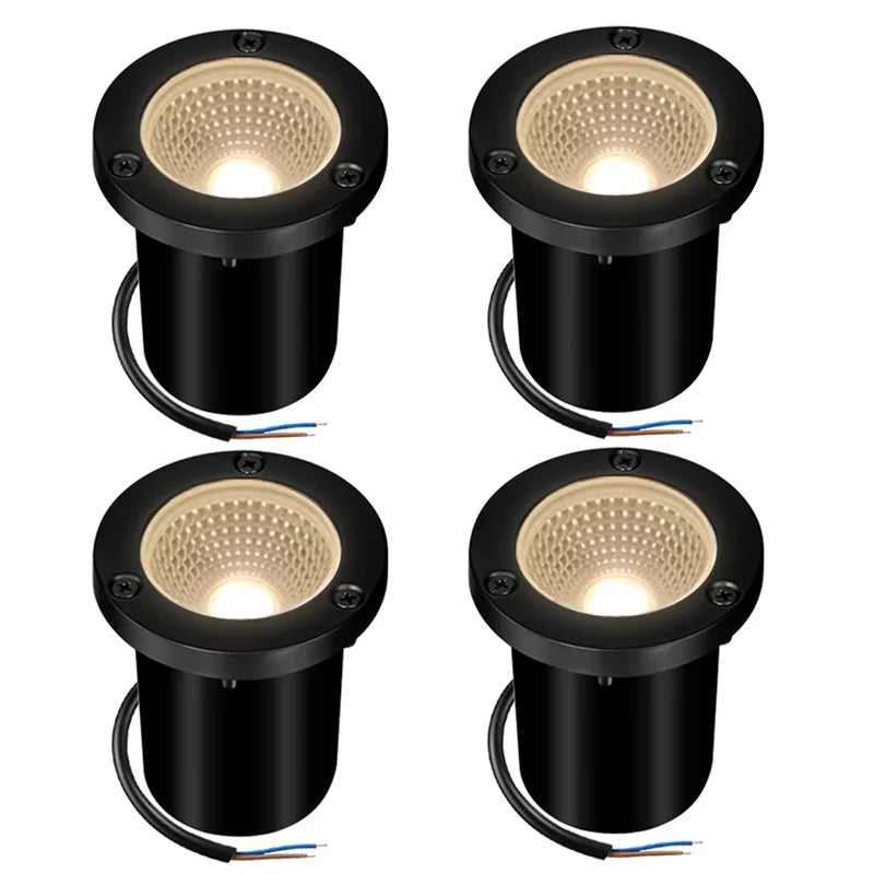 éclairage extérieur led spot noir ip55 moderne perforé 10w 85265v fixations incluses