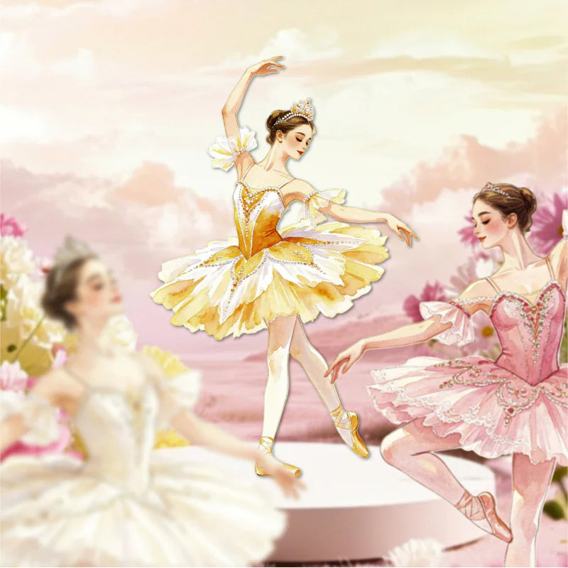 miniatures danseuses ballet tutus colorés coiffures élaborées clips scrapbooking diy